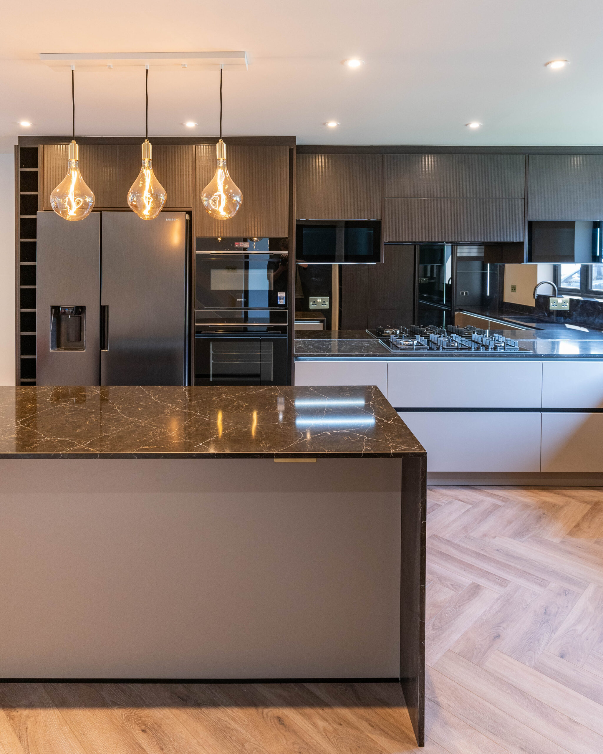 PGK Ribbed Charcoal Black Marquina Signature Kitchen Barnes PGK Ribbed Charcoal & Black Marquina Signature Kitchen