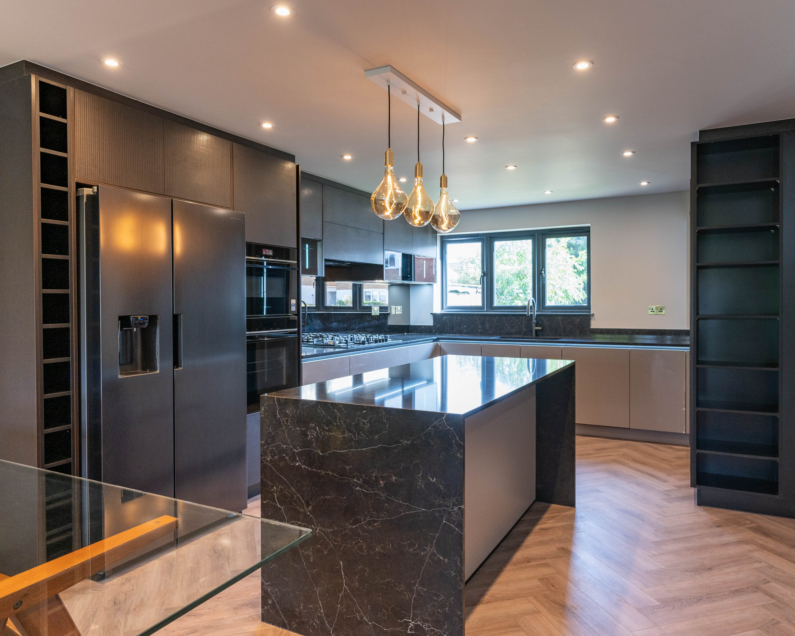 PGK Ribbed Charcoal Black Marquina Signature Kitchen Barnes PGK Ribbed Charcoal & Black Marquina Signature Kitchen