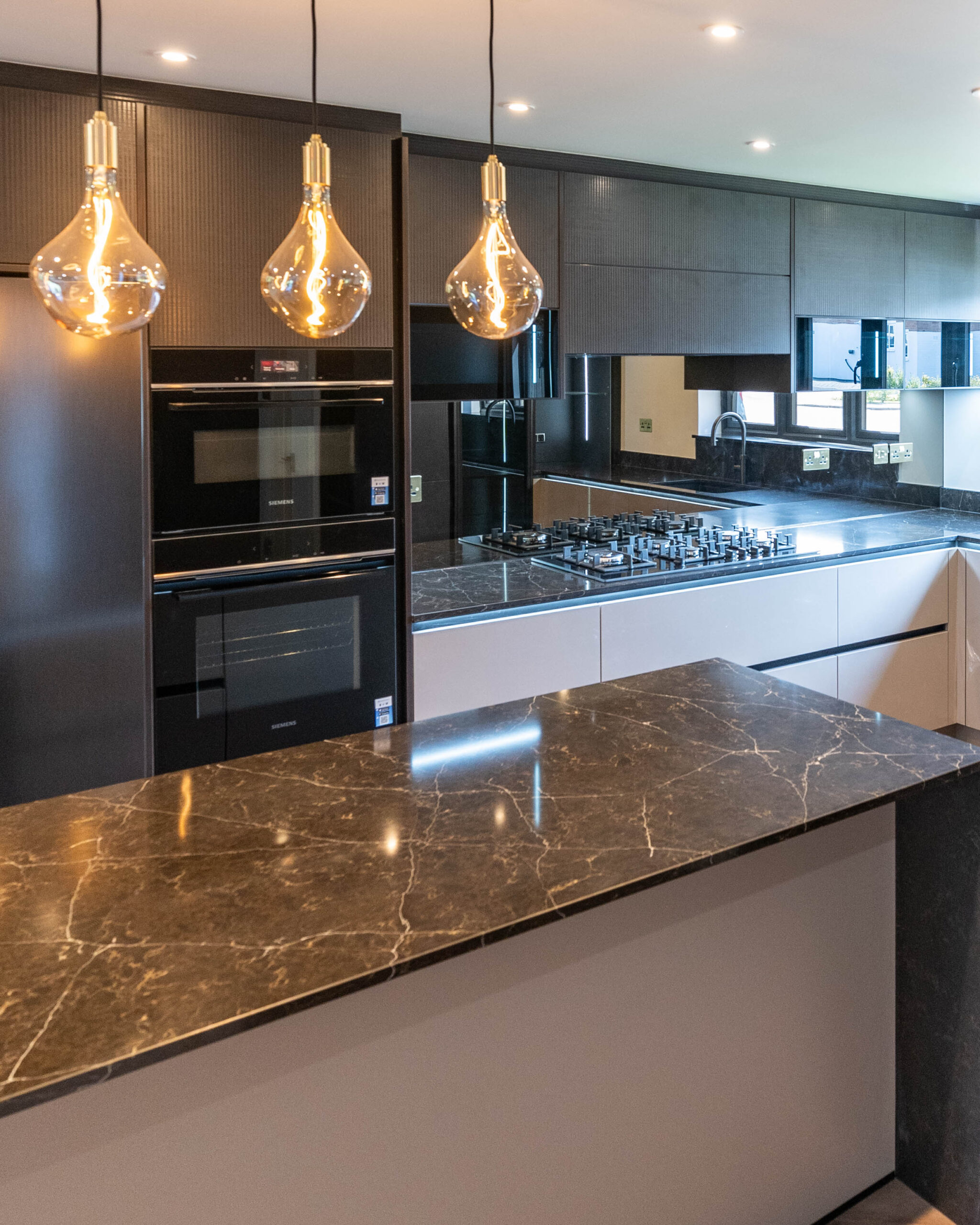 PGK Ribbed Charcoal Black Marquina Signature Kitchen Barnes PGK Ribbed Charcoal & Black Marquina Signature Kitchen