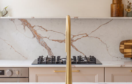 PGK Signature Polar White Dark Oak Quartz Contemporary Kitchen Chelsea PGK Signature Polar White & Dark Oak Quartz Contemporary Kitchen