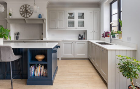 PGK Focus Alpine White Gloss Waterfall Quartz Contemporary Kitchen Kensington PGK Focus Alpine White Gloss & Waterfall Quartz Contemporary Kitchen