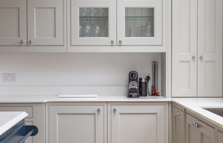 PGK Focus Alpine White Gloss Waterfall Quartz Contemporary Kitchen Kensington PGK Focus Alpine White Gloss & Waterfall Quartz Contemporary Kitchen