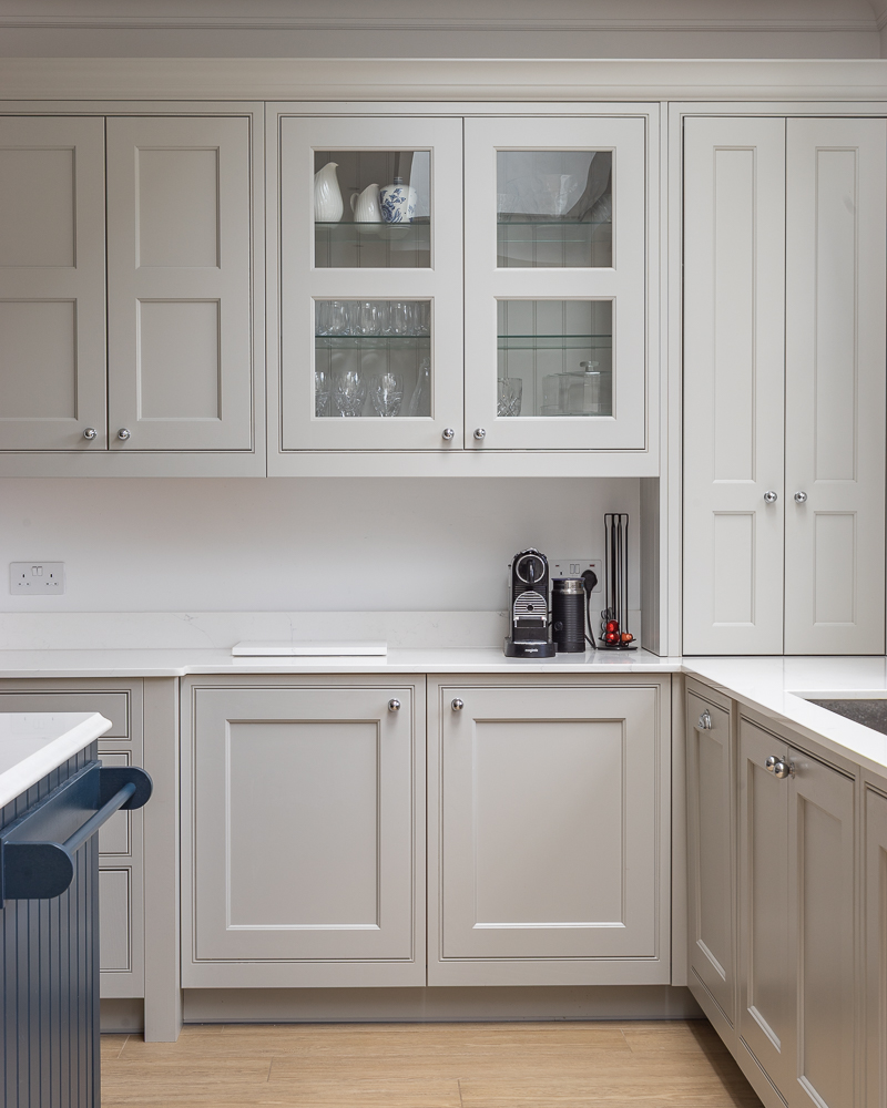 PGK Focus Alpine White Gloss Waterfall Quartz Contemporary Kitchen Kensington PGK Focus Alpine White Gloss & Waterfall Quartz Contemporary Kitchen