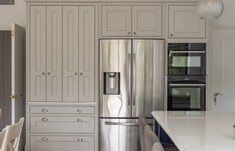 PGK Focus Alpine White Gloss Waterfall Quartz Contemporary Kitchen Kensington PGK Focus Alpine White Gloss & Waterfall Quartz Contemporary Kitchen