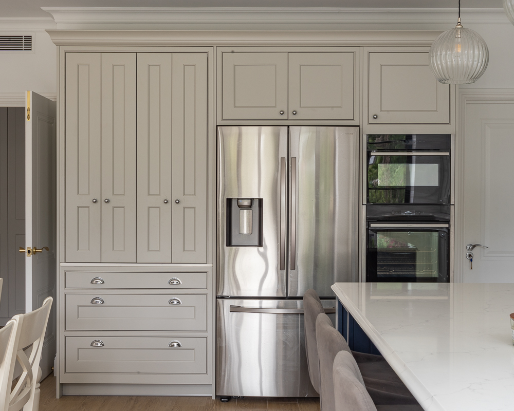 PGK Focus Alpine White Gloss Waterfall Quartz Contemporary Kitchen Kensington PGK Focus Alpine White Gloss & Waterfall Quartz Contemporary Kitchen