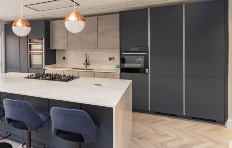 PGK Marine Focus Calacatta Gold Quartz Contemporary Kitchen Barnes PGK Marine Focus & Calacatta Gold Quartz Contemporary Kitchen