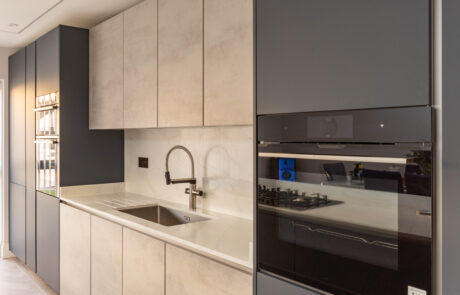 PGK Marine Focus Calacatta Gold Quartz Contemporary Kitchen Barnes PGK Marine Focus & Calacatta Gold Quartz Contemporary Kitchen