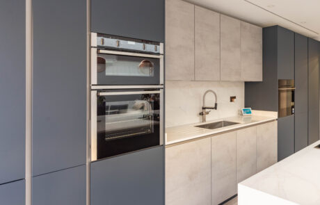 PGK Marine Focus Calacatta Gold Quartz Contemporary Kitchen Barnes PGK Marine Focus & Calacatta Gold Quartz Contemporary Kitchen