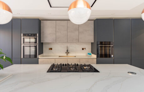 PGK Marine Focus Calacatta Gold Quartz Contemporary Kitchen Barnes PGK Marine Focus & Calacatta Gold Quartz Contemporary Kitchen