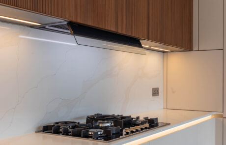 PGK Cashmere Matt Fluted Walnut Focus Contemporary Kitchen Kensington PGK Cashmere Matt & Fluted Walnut Focus Contemporary Kitchen