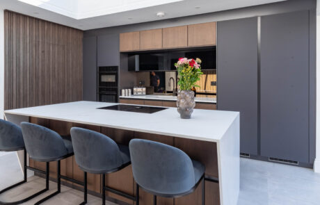 PGK Focus Polar White Integrated Oak Contemporary Kitchen Notting Hill PGK Focus Polar White & Integrated Oak Contemporary Kitchen